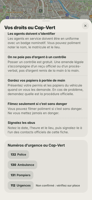 Vos droits au Cap-Vert : les numéros d’urgence du pays (132, 130…) et comment signaler un abus de la police