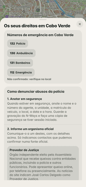 Os seus direitos em Cabo Verde: os números de emergência do país (132, 130…) e como denunciar abusos da polícia