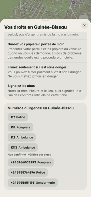 Vos droits en Guinée-Bissau : les numéros d’urgence du pays (117, 118…) et comment signaler un abus de la police