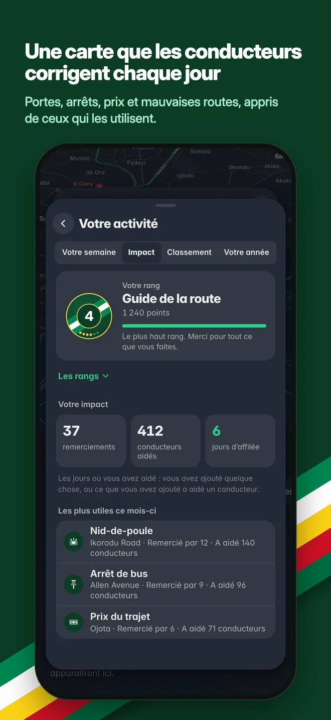 Une carte que les conducteurs corrigent chaque jour